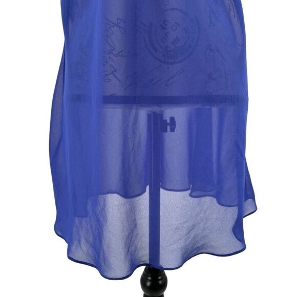 Victoria’s Secret Embroidered Sheer Night Gown Blue Large - Picture 4 of 8